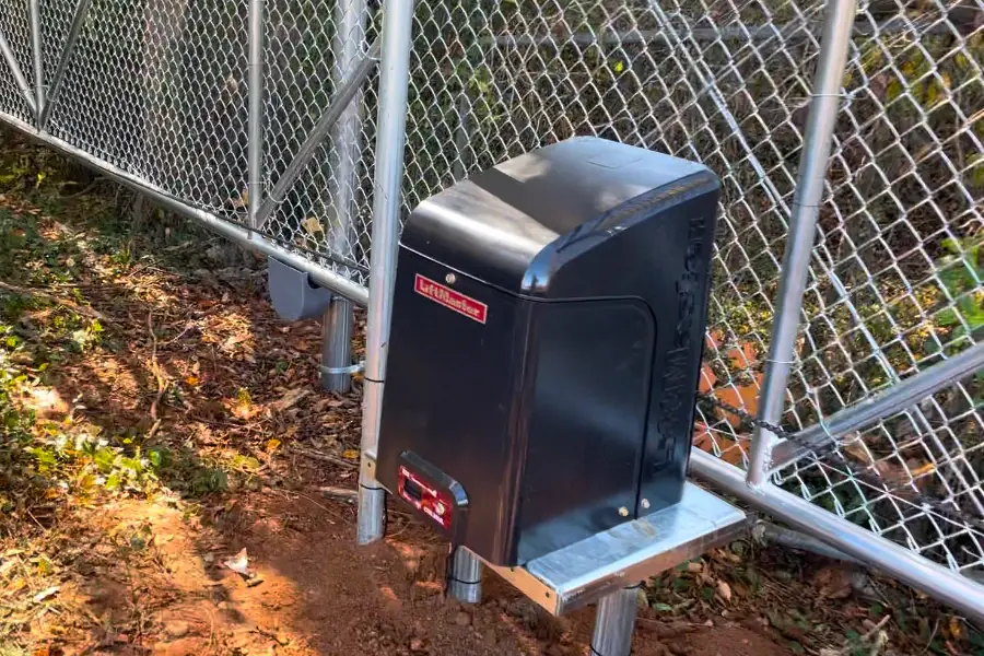 LiftMaster gate operator on a sliding gate